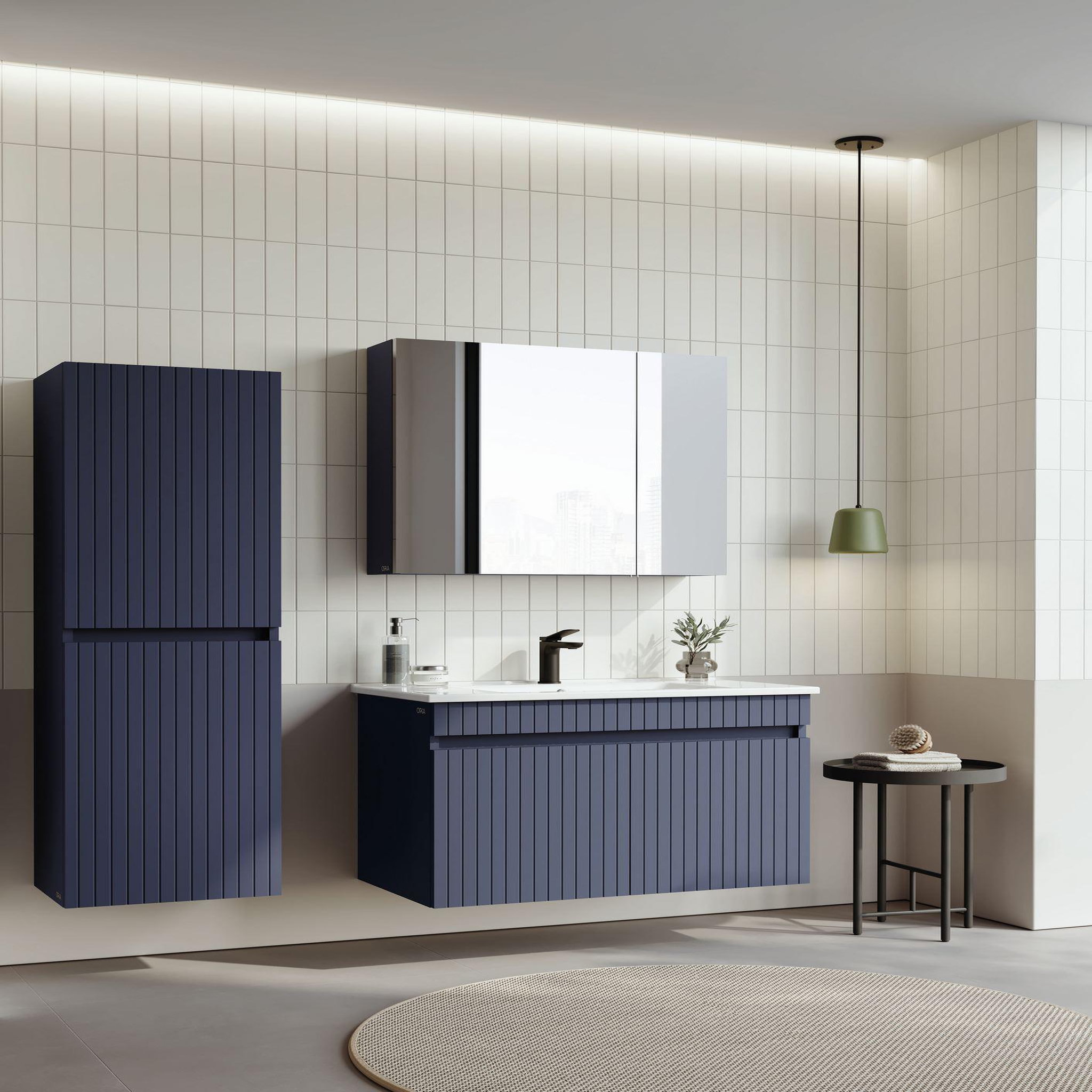 Voir la diapositive 4 : Habitat et Jardin Meuble Vasque  Tivoli 85  - 85 x 45 x 57 cm - Matte Navy Blue