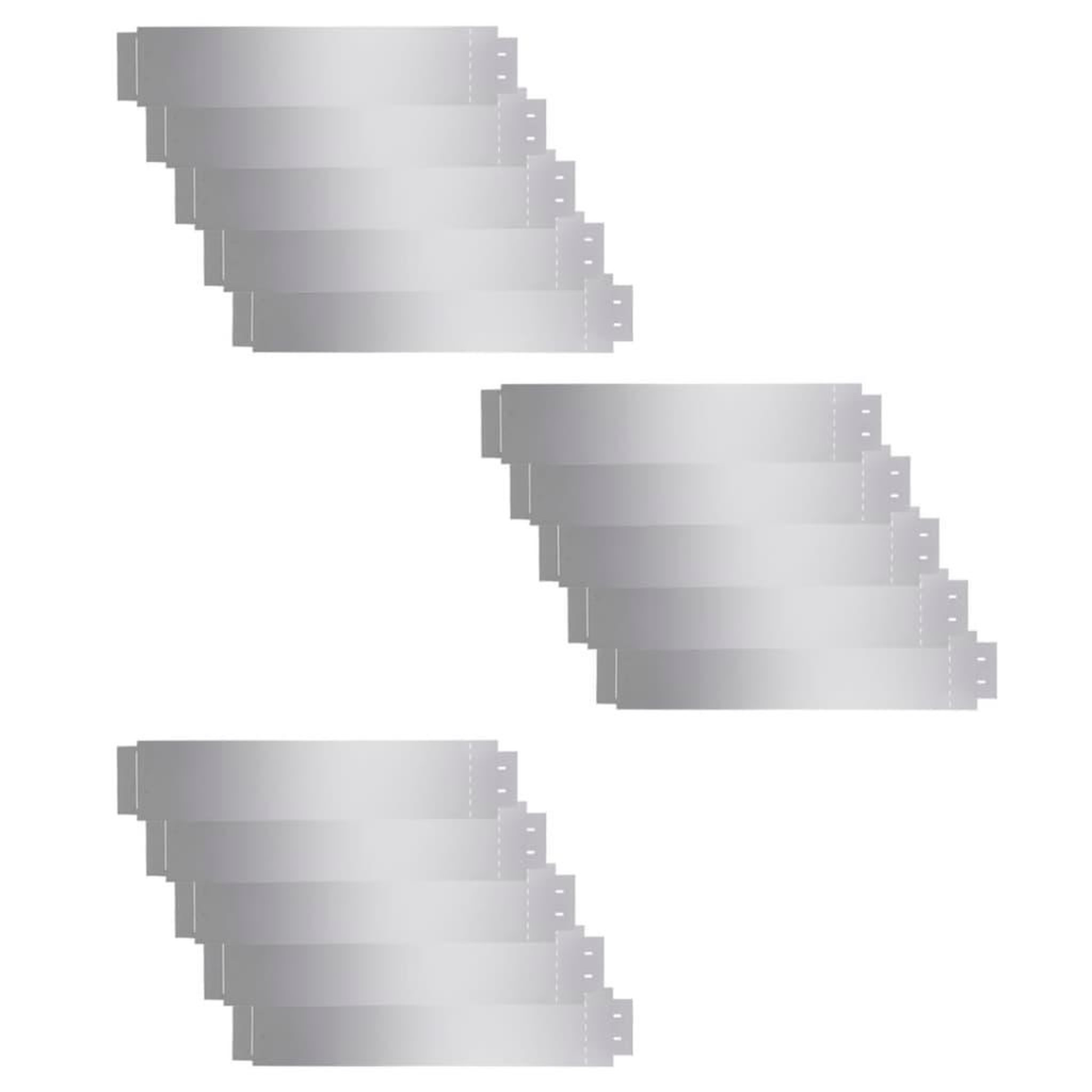 Voir la diapositive 2 : VIDAXL Cloture de pelouse 15 pcs Acier galvanise 100x20 cm