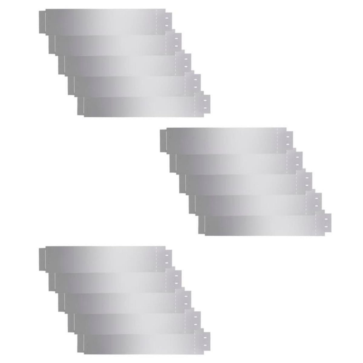 VIDAXL Cloture de pelouse 15 pcs Acier galvanise 100x20 cm