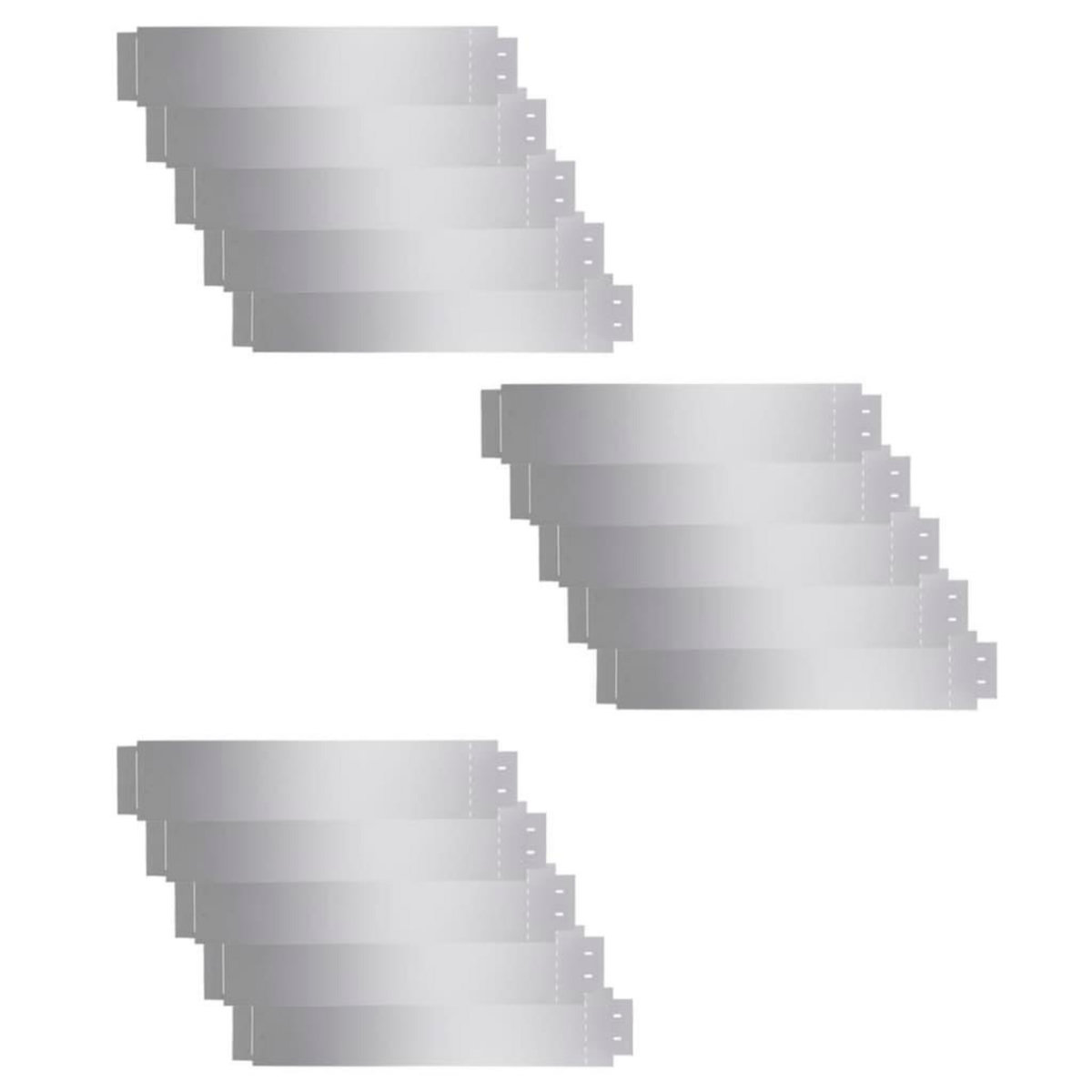 VIDAXL Cloture de pelouse 15 pcs Acier galvanise 100x20 cm