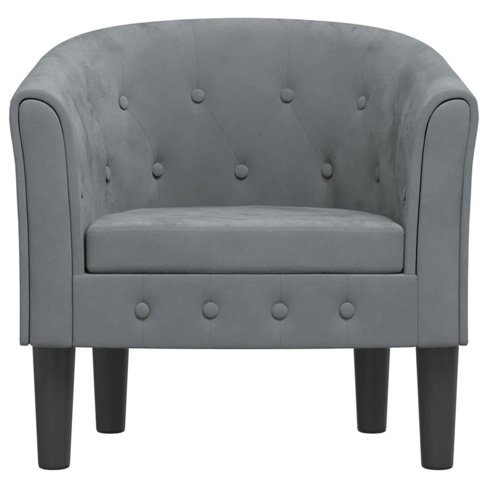 Voir la diapositive 3 : VIDAXL Chaise cabriolet gris fonce velours