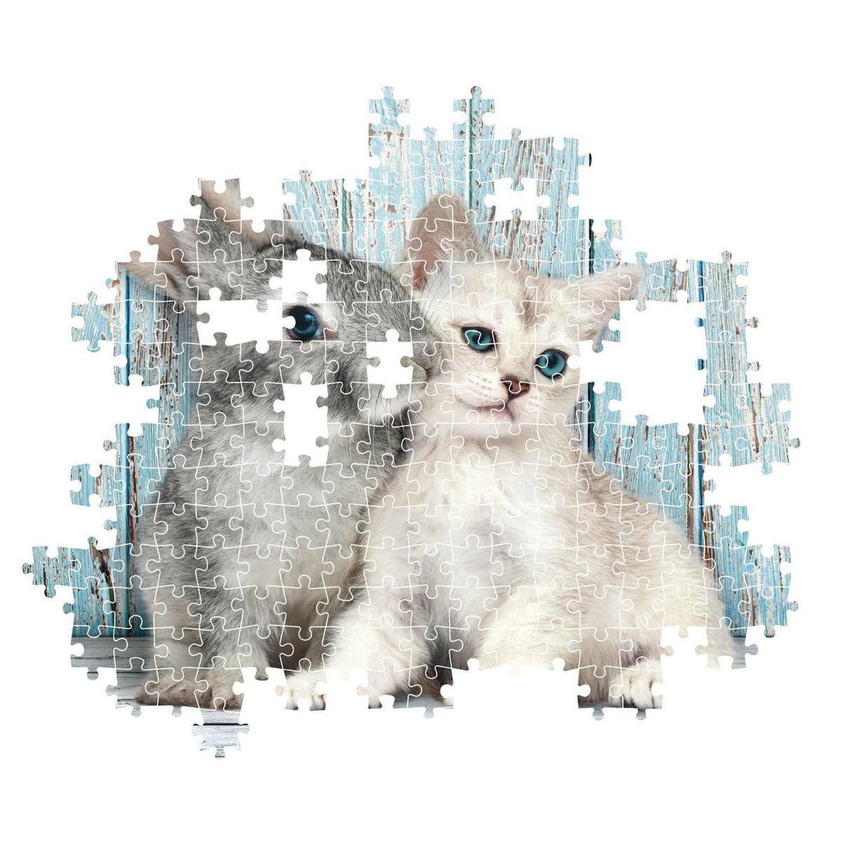 CLEMENTONI Puzzle 500 pièces + poster : Chat et Lapin