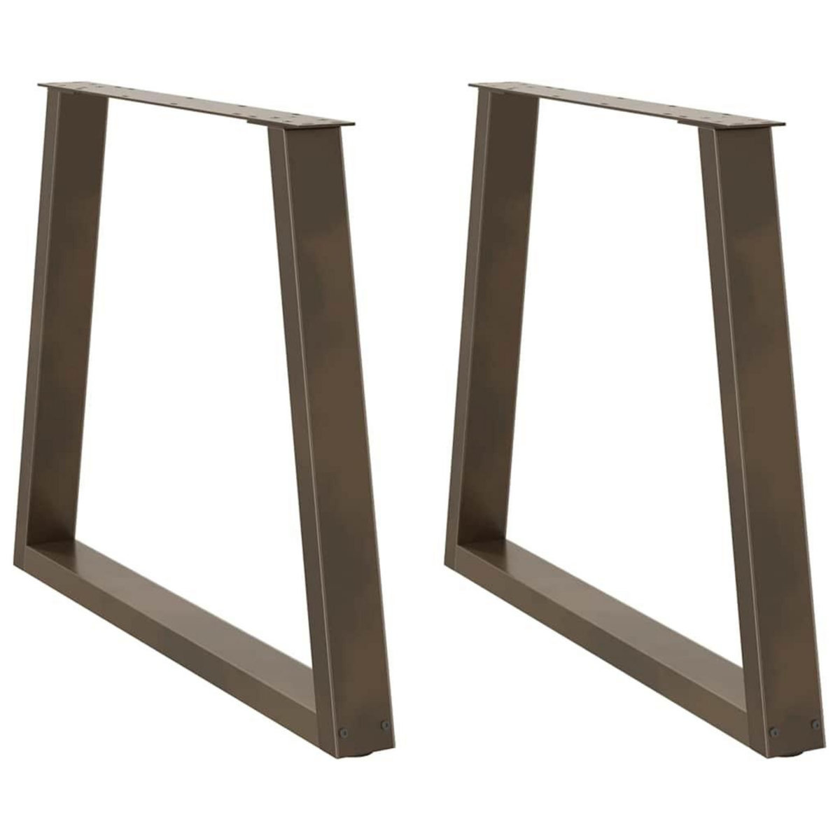 VIDAXL Pieds de table a manger forme V 2 pcs acier naturel acier