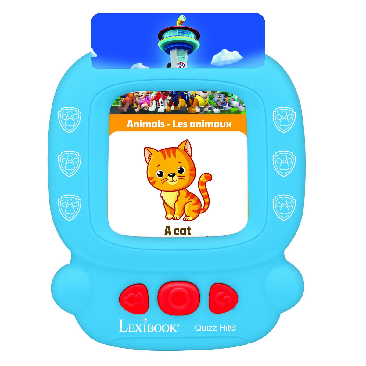 Lexibook Lecteur de cartes interactif parlant bilingue Quizz Hit Pat Patrouille anglais et français