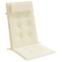 Voir la diapositive 5 : VIDAXL Coussins de chaise a dossier haut lot de 4 creme tissu oxford