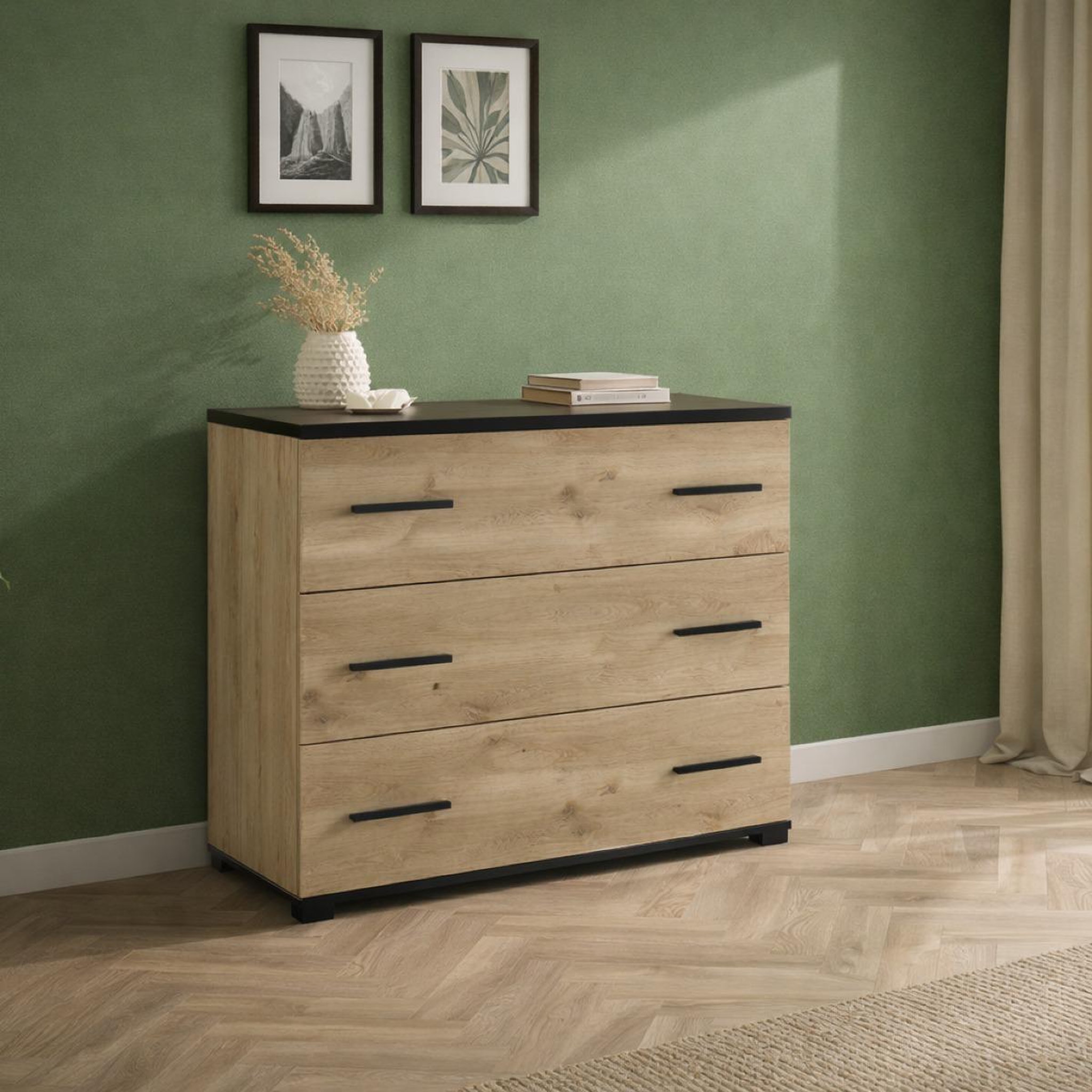 Voir la diapositive 2 : JLC KREATION Commode de rangement style industriel avec tiroirs pierre