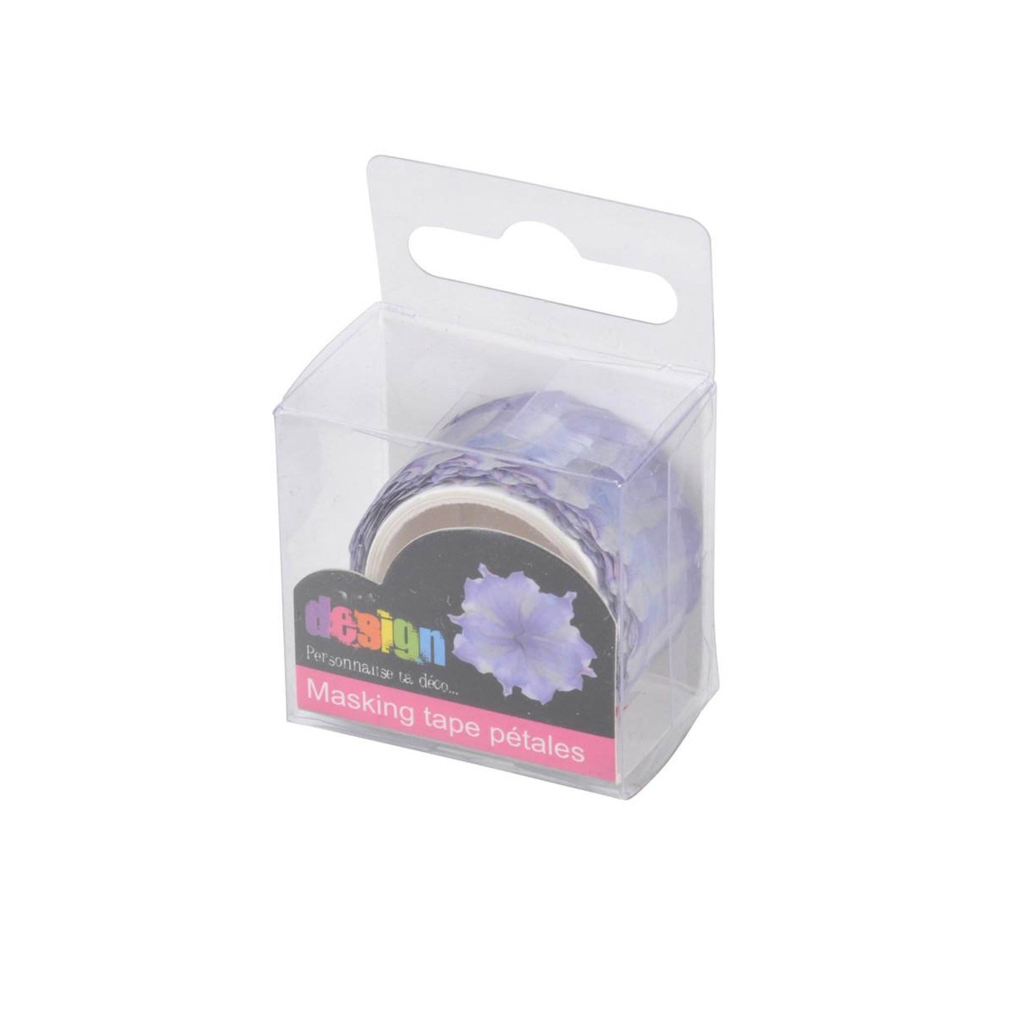 Voir la diapositive 2 : HOMEA Ruban masking tape  200 pétales iris  3cm violet