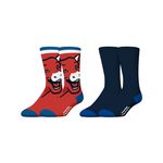 FREEGUN Lot de 2 paires de chaussettes homme La vache qui rit. Coloris disponibles : Rouge