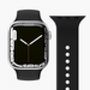 Voir la diapositive 1 : VONMAHLEN VonMählen Watchstrap for Apple Silicone Loop Case 2 Band One black Schwarz (AWS00006)