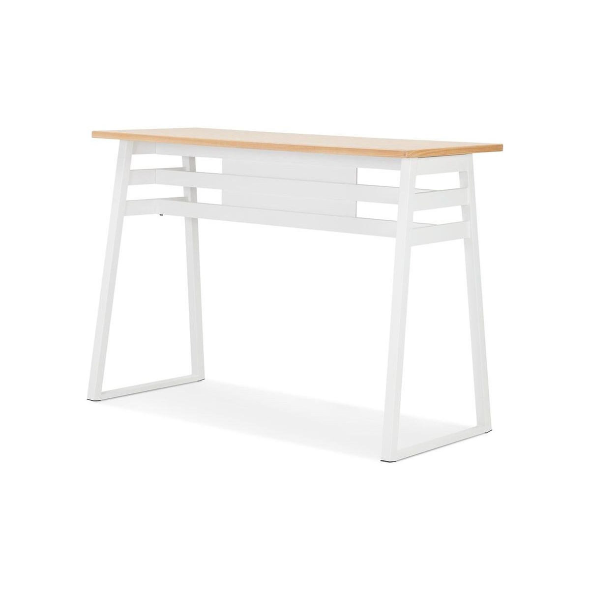 Paris Prix Table de Bar Scandinave  Javier  150cm Blanc