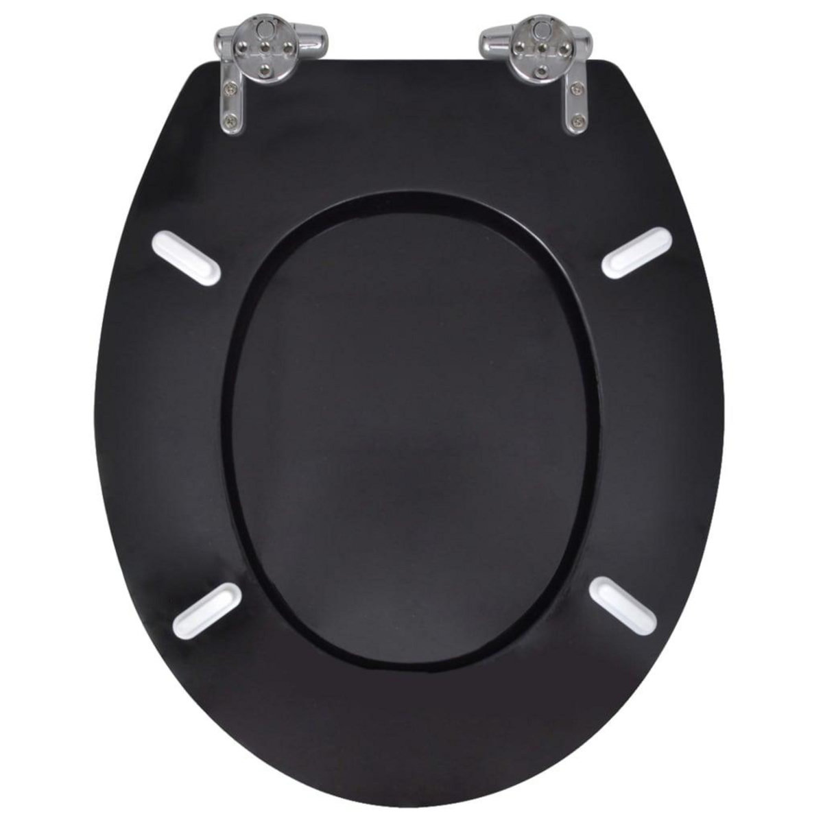VIDAXL Sieges de toilette avec couvercles 2 pcs MDF Noir