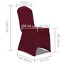 Voir la diapositive 6 : VIDAXL Housse de chaise extensible 4 pcs Bordeaux