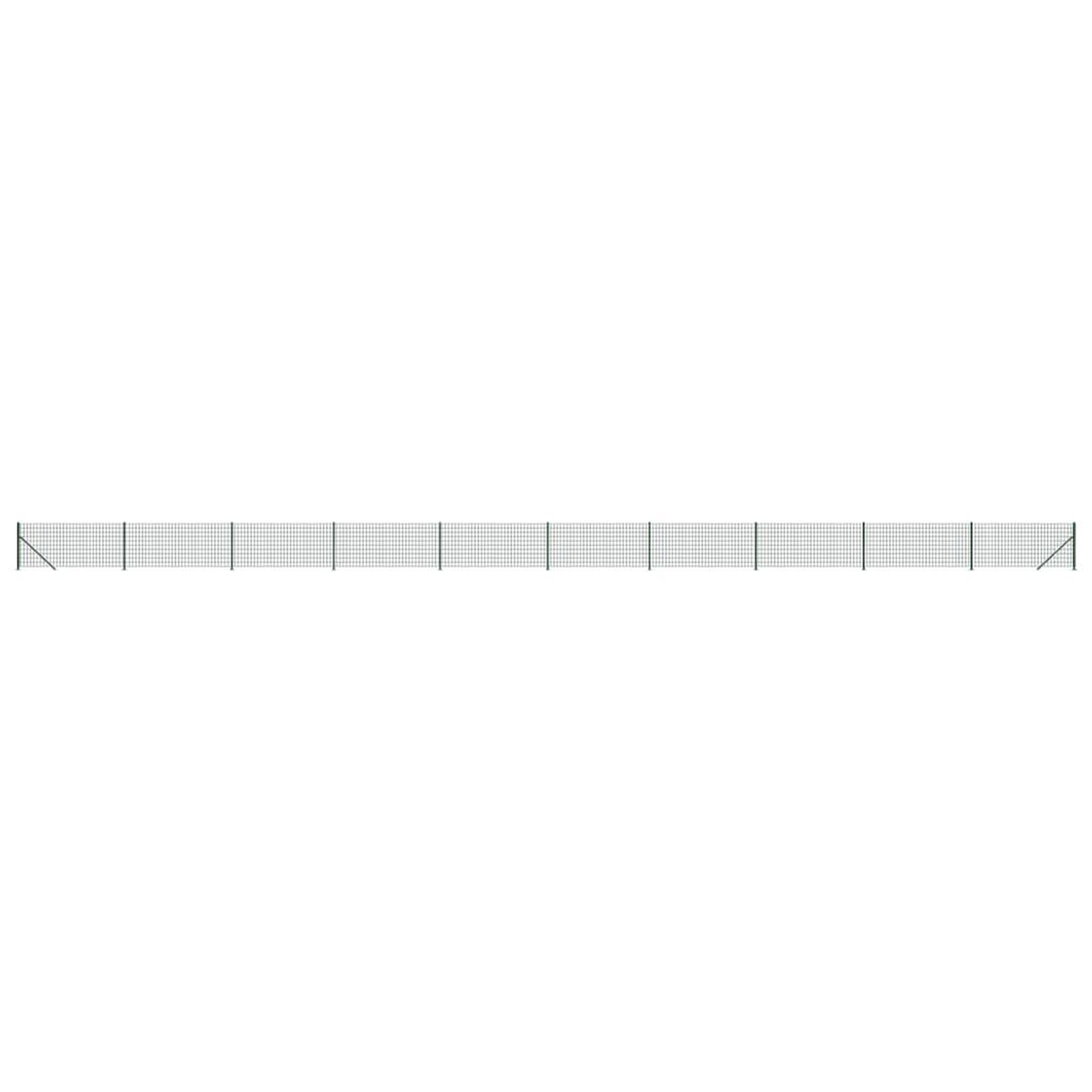 Voir la diapositive 2 : VIDAXL Cloture en treillis metallique avec bride vert 0,8x25 m