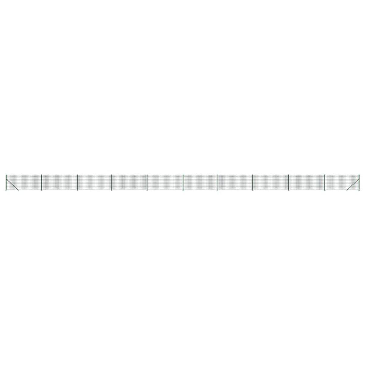 VIDAXL Cloture en treillis metallique avec bride vert 0,8x25 m