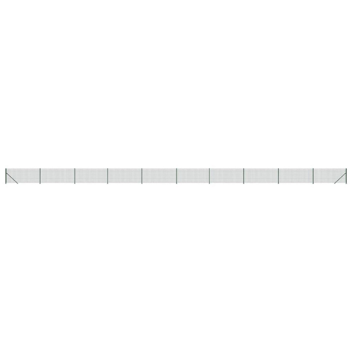 VIDAXL Cloture en treillis metallique avec bride vert 0,8x25 m