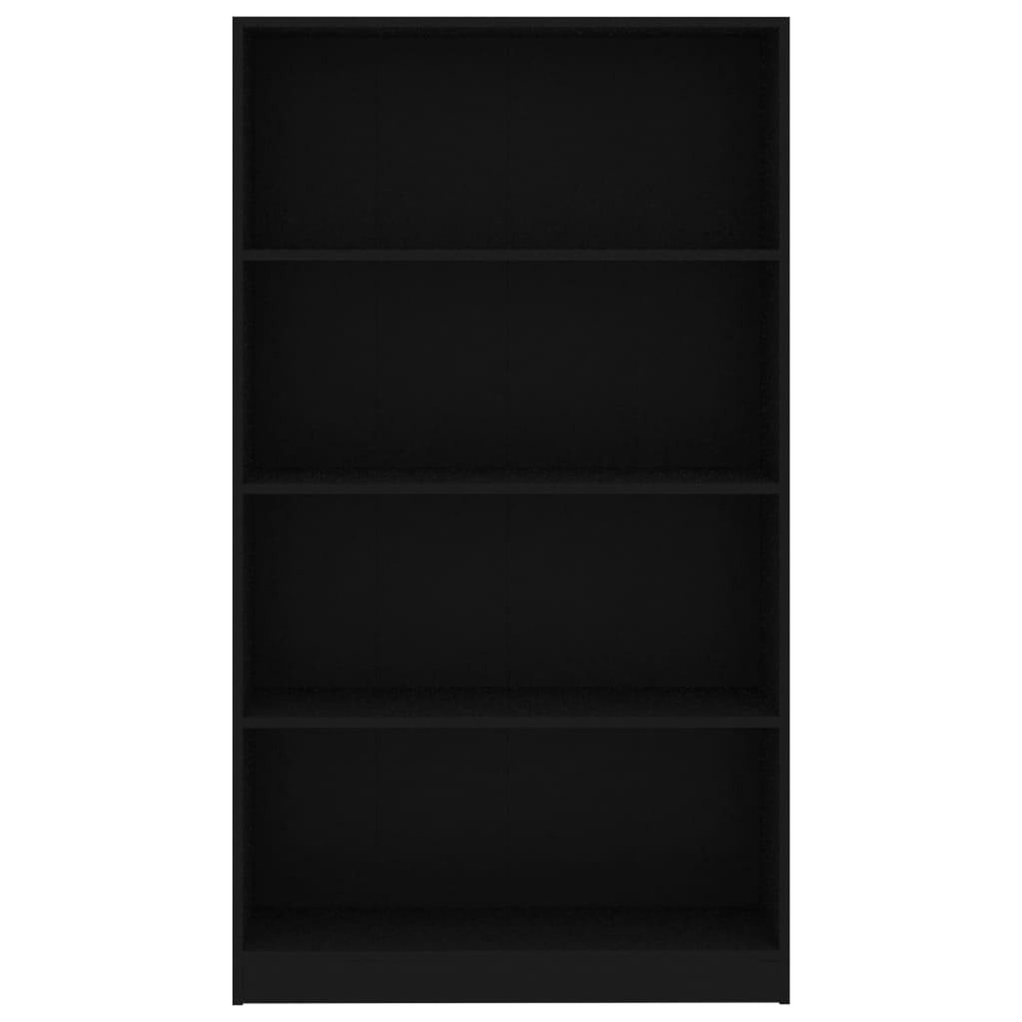 Voir la diapositive 4 : VIDAXL Bibliotheque a 4 niveaux Noir 80x24x142 cm Bois d'ingenierie