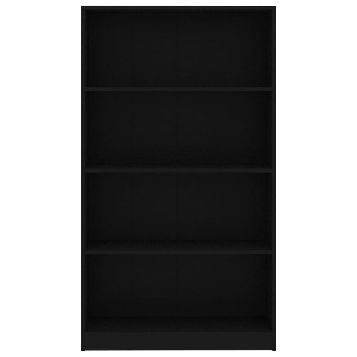 VIDAXL Bibliotheque a 4 niveaux Noir 80x24x142 cm Bois d'ingenierie