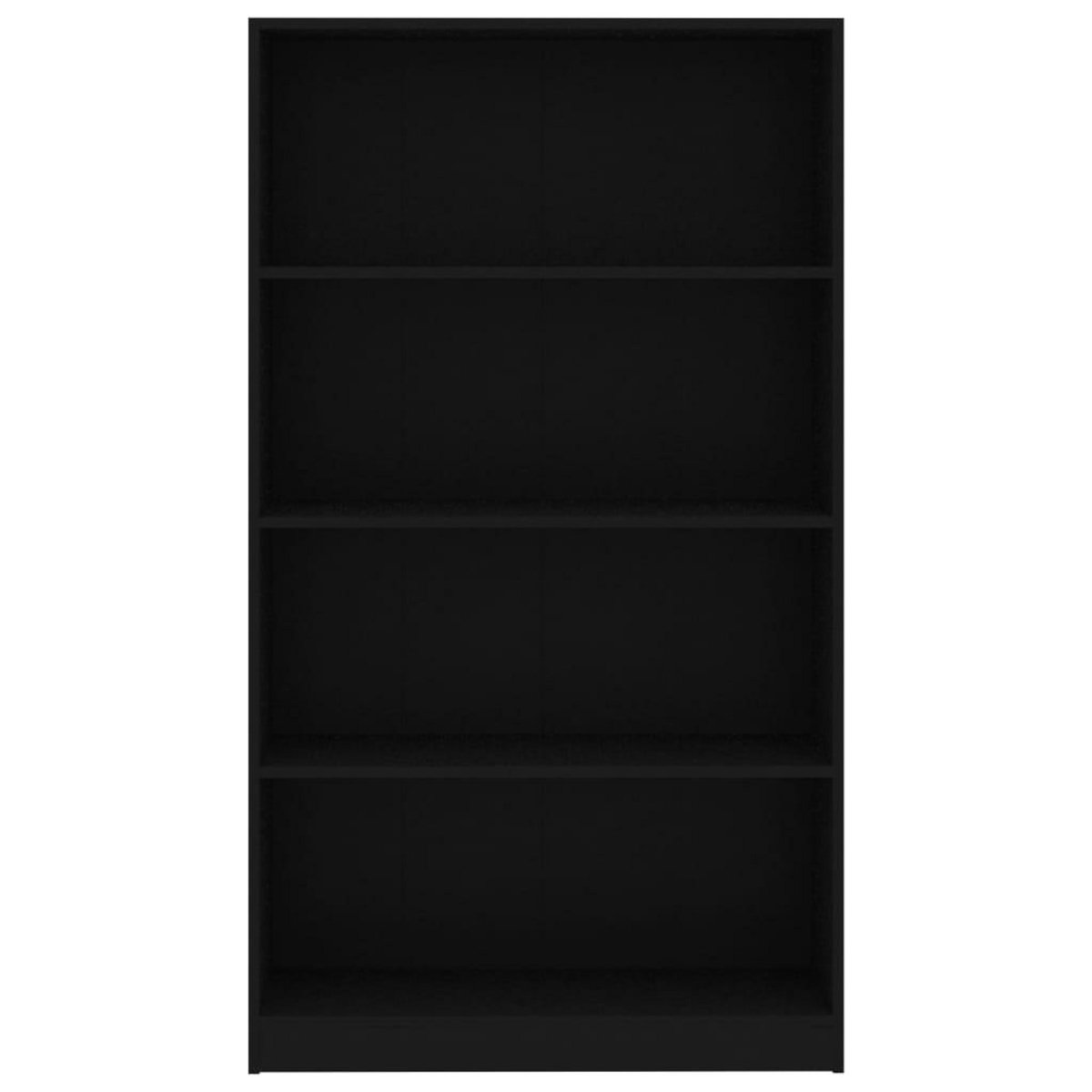 VIDAXL Bibliotheque a 4 niveaux Noir 80x24x142 cm Bois d'ingenierie