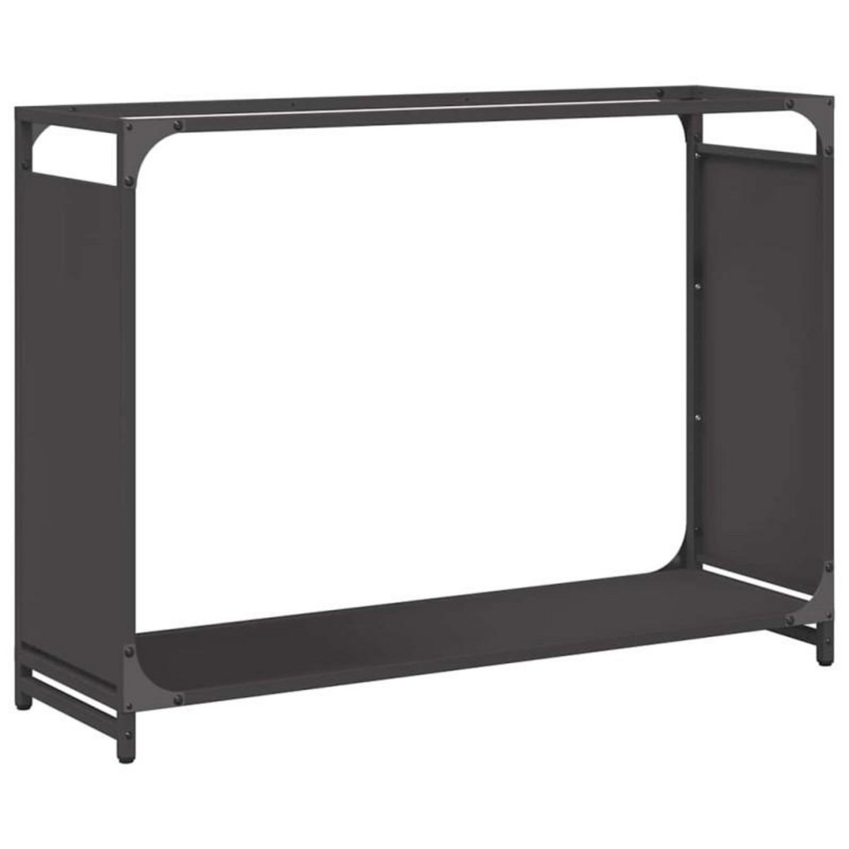 VIDAXL Portant de bois chauffage noir 90x28x65 cm
