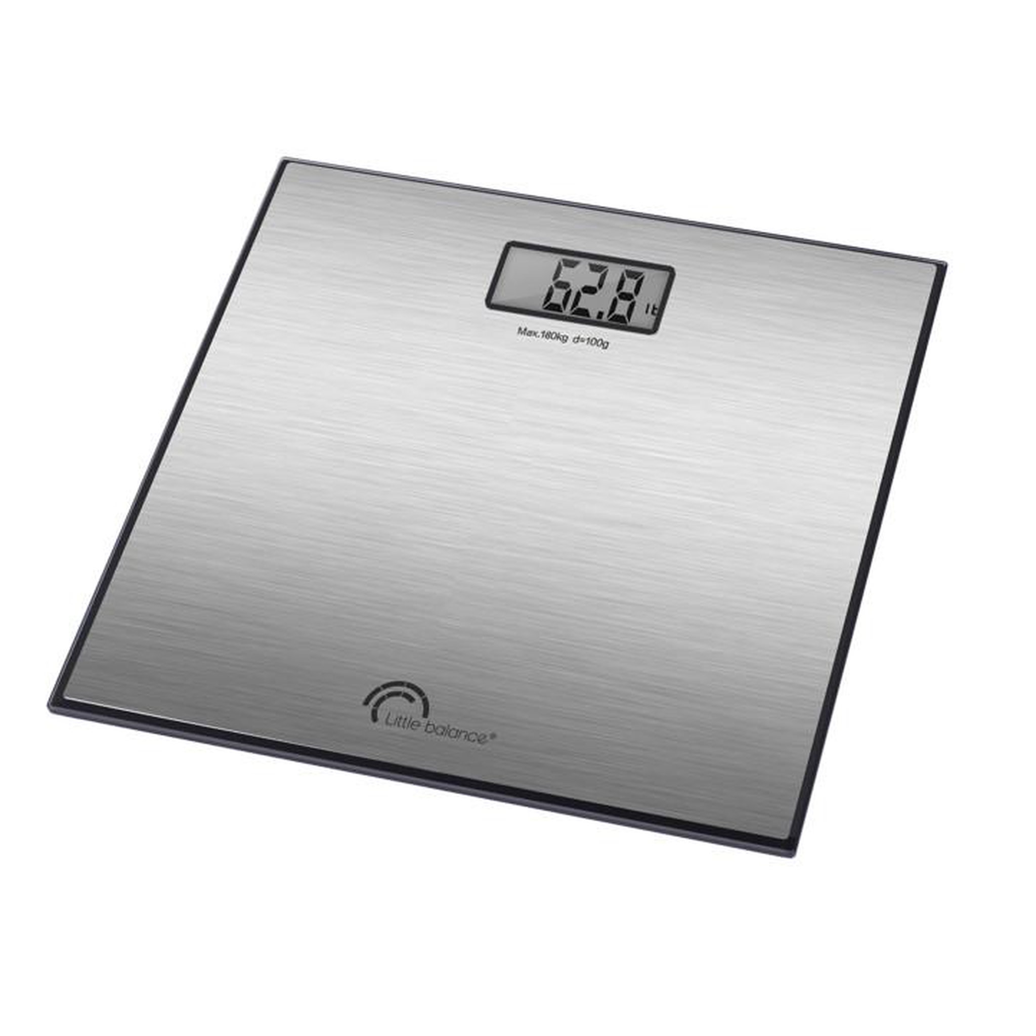 LITTLE BALANCE Pèse-personne électronique 160kg/100g inox - 8159