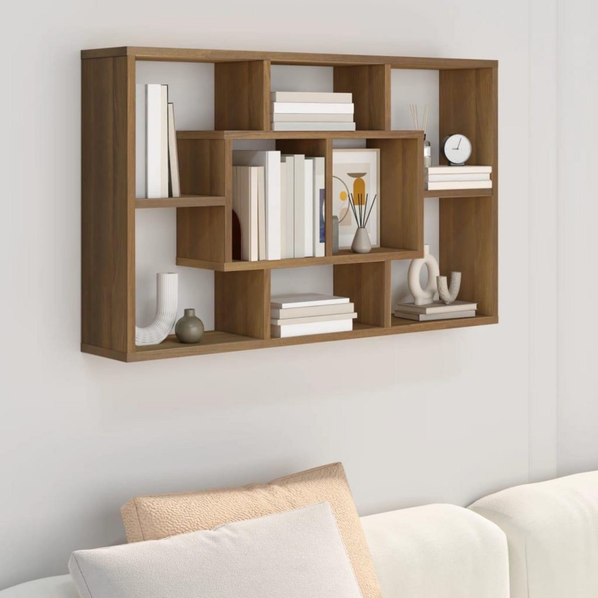 VIDAXL Etagere murale Chene marron 85x16x52,5 cm Bois d'ingenierie