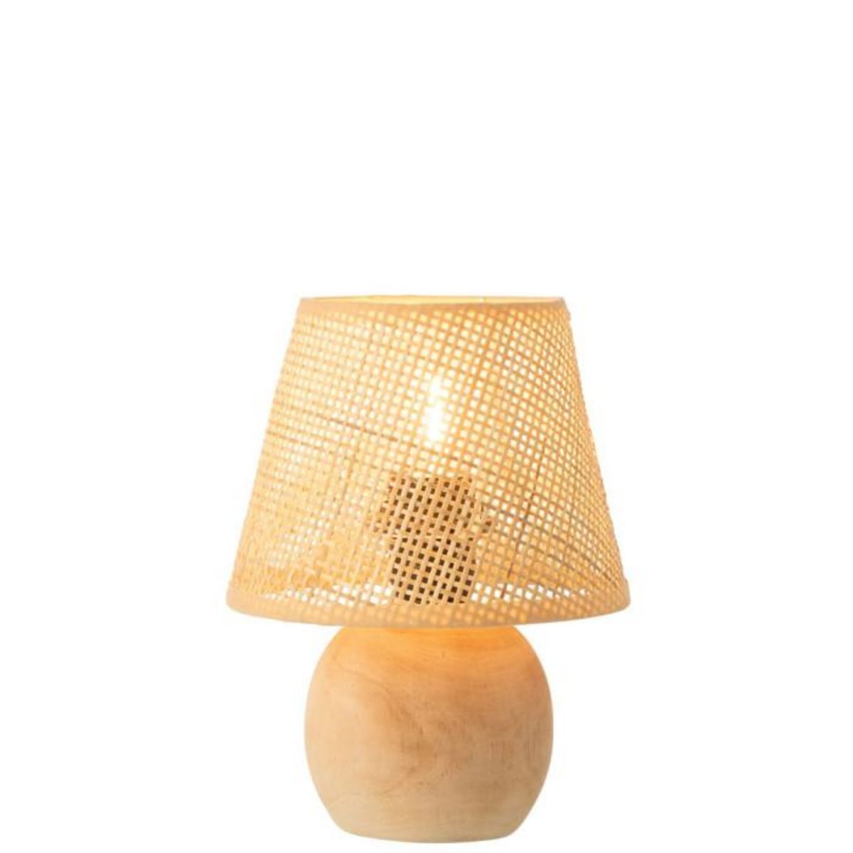 Paris Prix Lampe à Poser à LED en Bois  Torsade  23cm Naturel