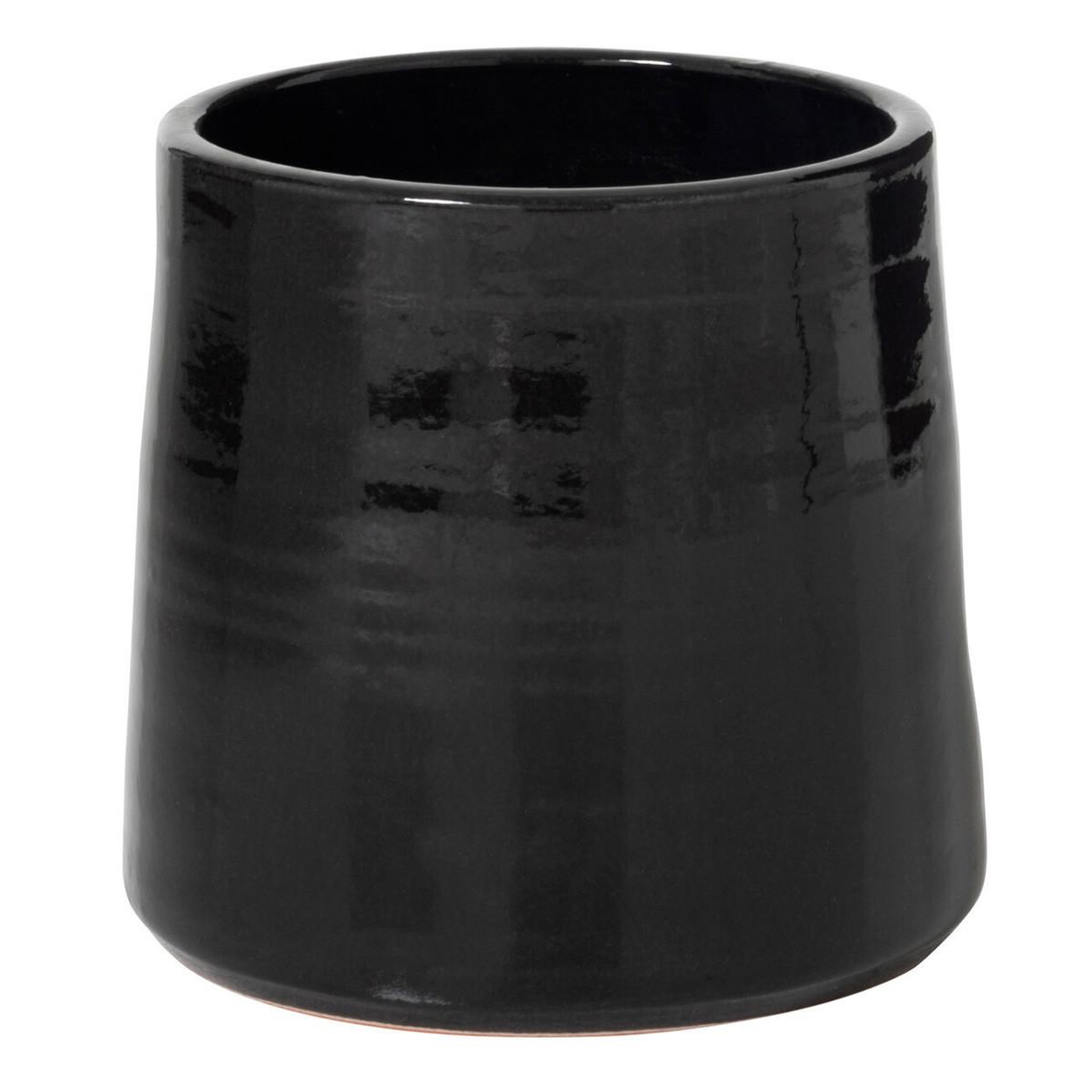 J-LINE Cache Pot en Céramique  Tolga  24cm Noir