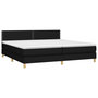 Voir la diapositive 4 : VIDAXL Sommier a lattes de lit et matelas et LED Noir 200x200 cm Tissu