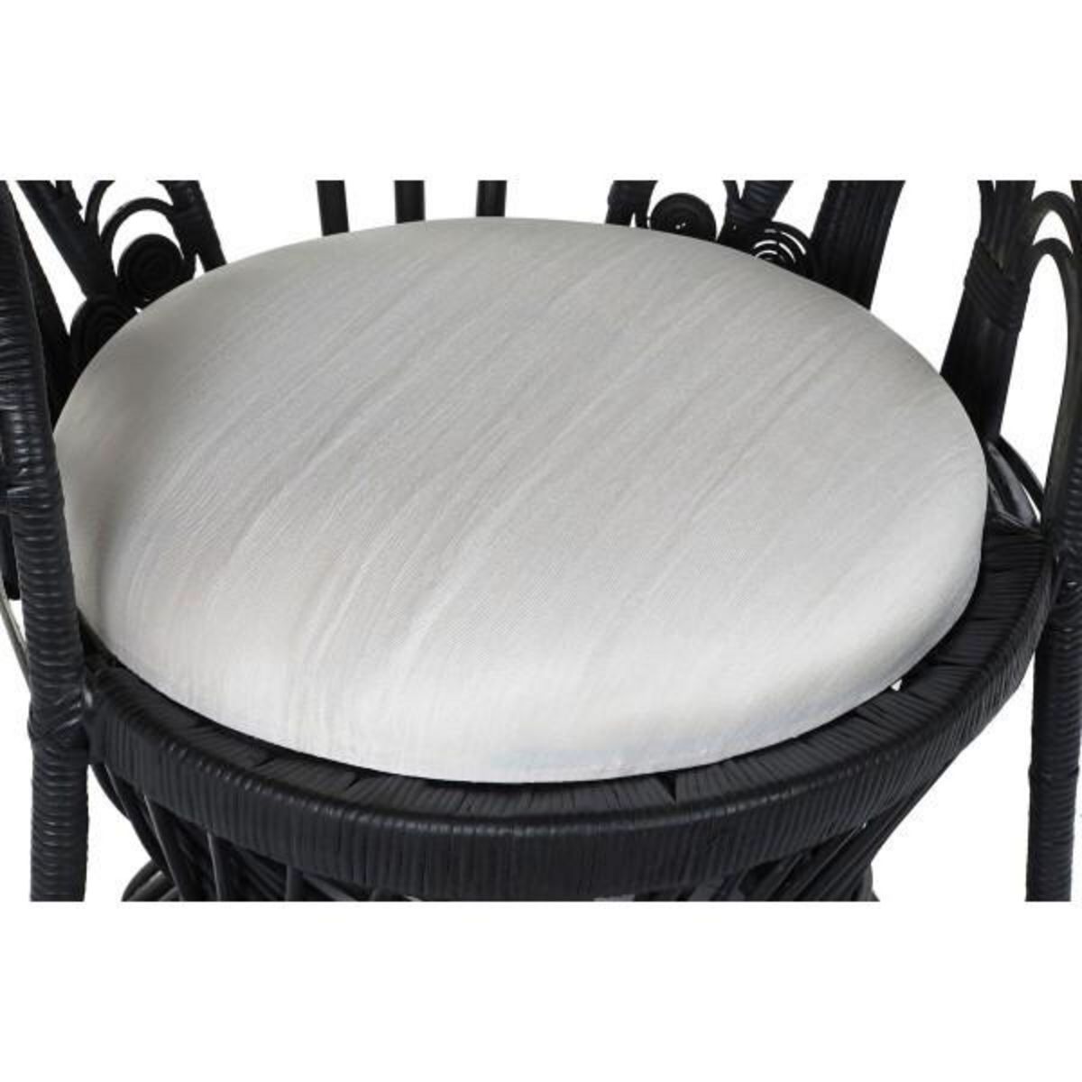 MARKET24 Chaise de jardin DKD Home Decor 96 x 66 x 145 cm 96 x 66 x 140 cm Noir Blanc