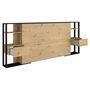 Voir la diapositive 1 : Tête de lit pour lit 140 ou 160 cm avec rangements PAM