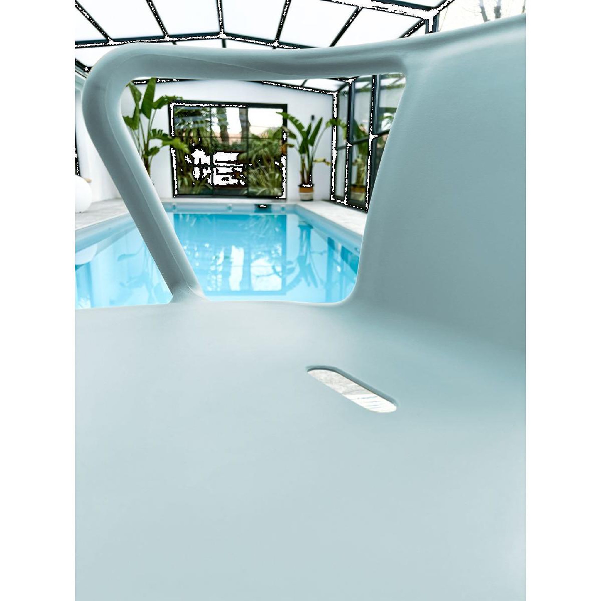 Voir la diapositive 4 : Paris Prix Lot de 2 fauteuils de jardin empilables  diego  72cm bleu azur