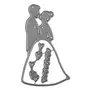Rayher Pochoir à découper: Jeunes mariés, 0,6 - 8,5cm x 0,5 - 5cm, 3 pces