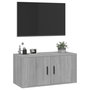 Voir la diapositive 4 : VIDAXL Meuble TV mural Sonoma gris 80x34,5x40 cm