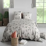 ATELIER DU COTON Parure Housse De Couette 100% Coton 57fils Frenezia. Coloris disponibles : Multicolore