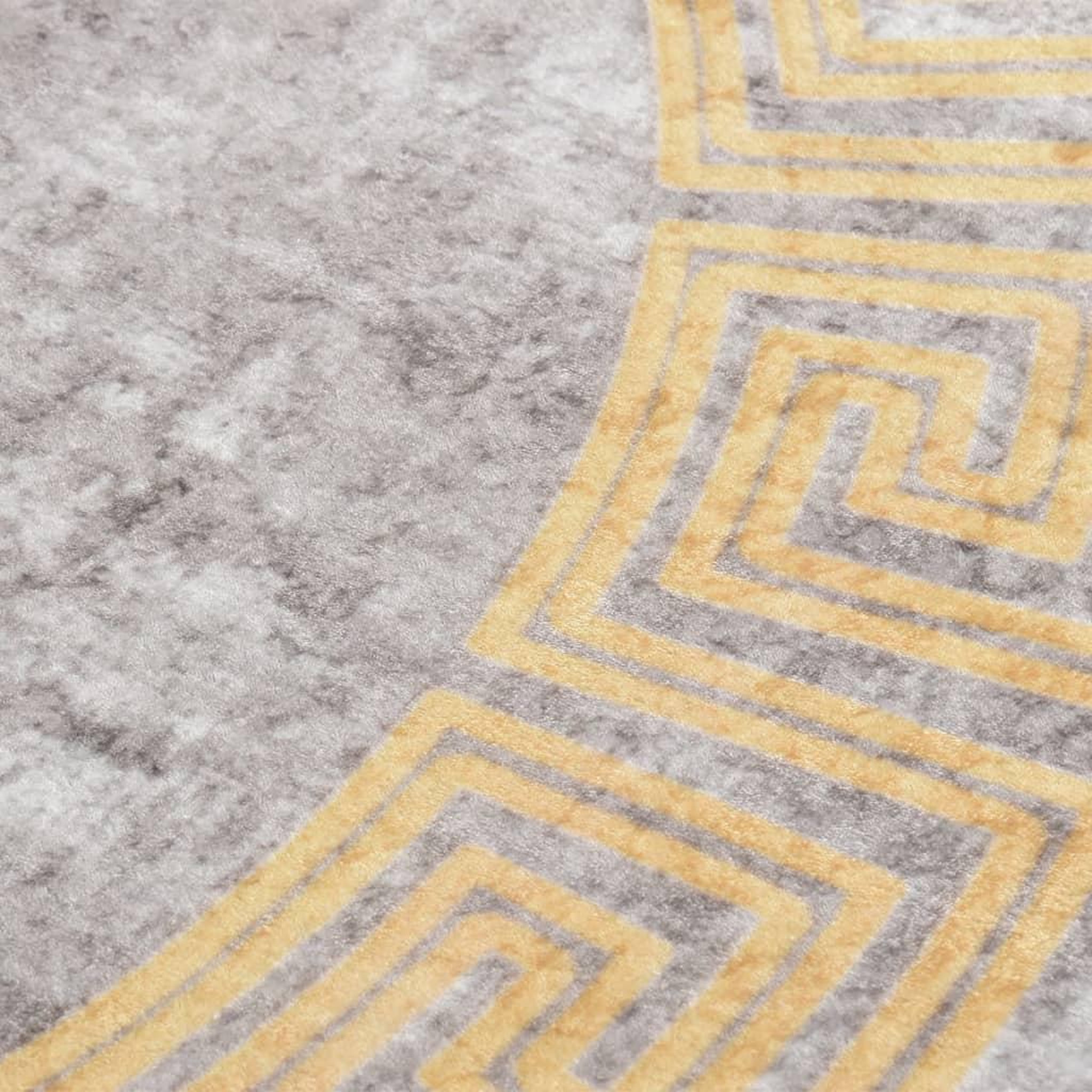 Voir la diapositive 3 : VIDAXL Tapis lavable antiderapant φ120 cm gris
