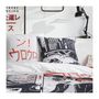 Voir la diapositive 2 : Today Parure de lit - TODAY - JAVA - 2 personnes - 240x220 cm - Coton - Imprimé Manga - Blanc