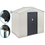 Habitat et Jardin Abri de jardin métal  Nebraska  - 5,29m² avec gouttière