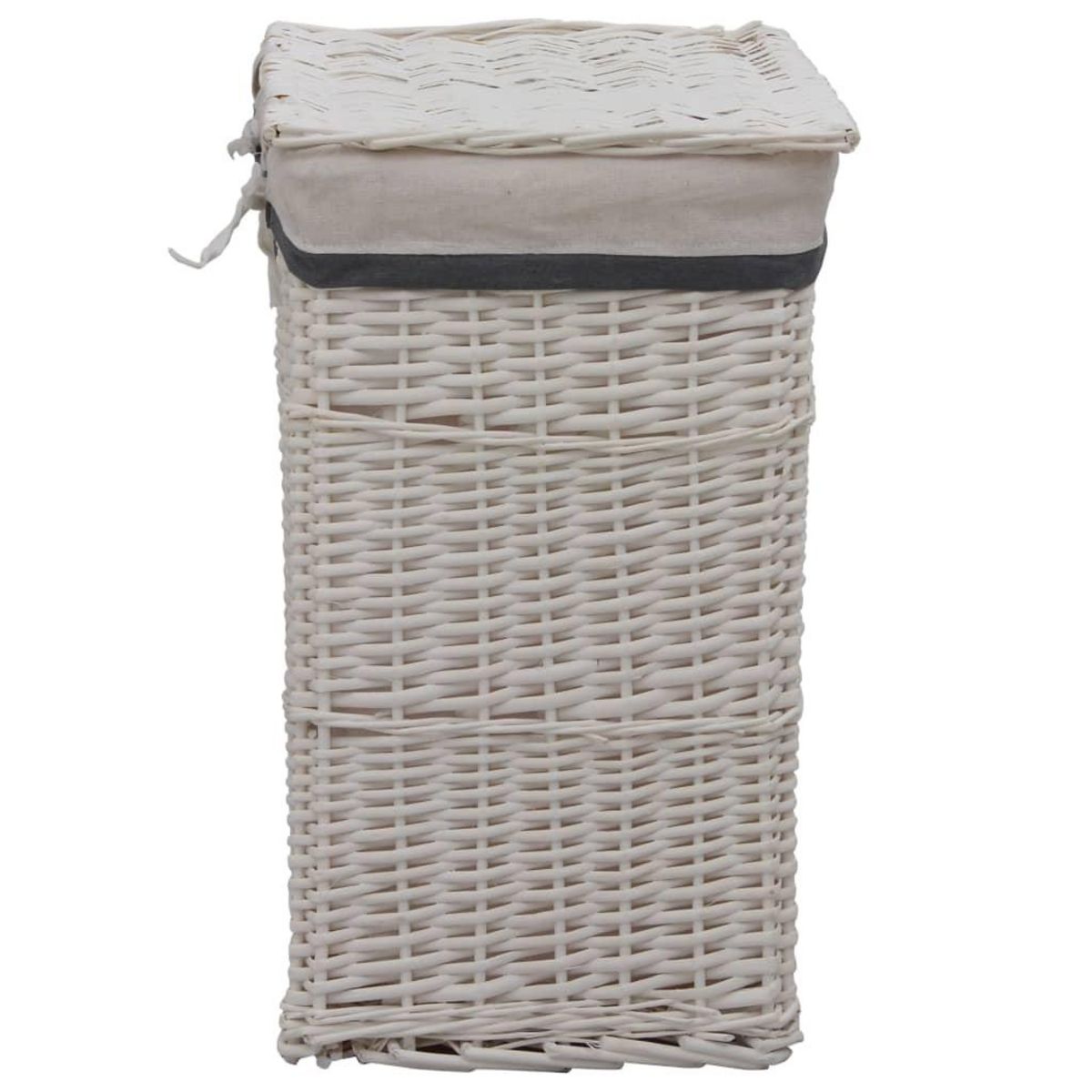 VIDAXL Panier a linge Blanc Saule