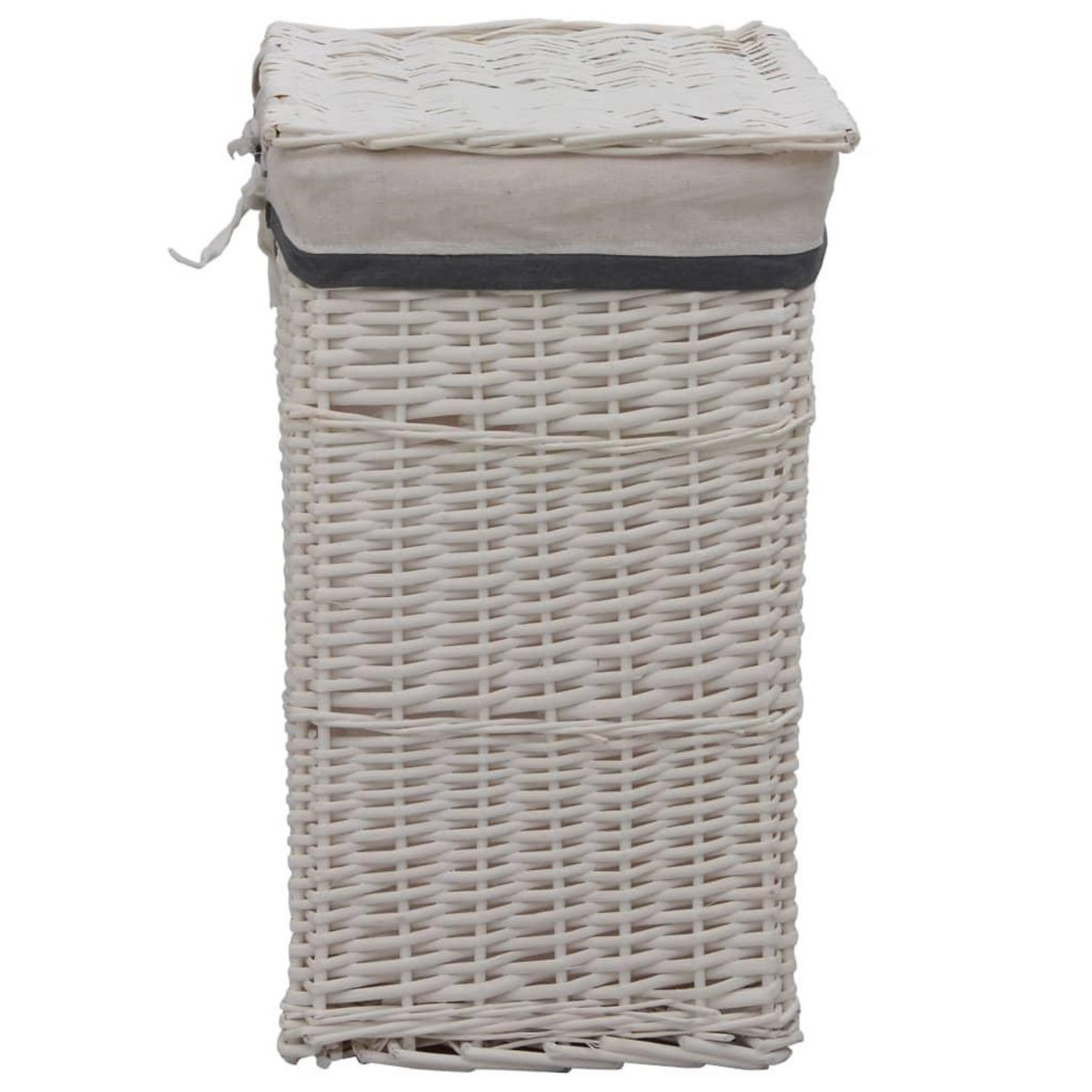 VIDAXL Panier a linge Blanc Saule