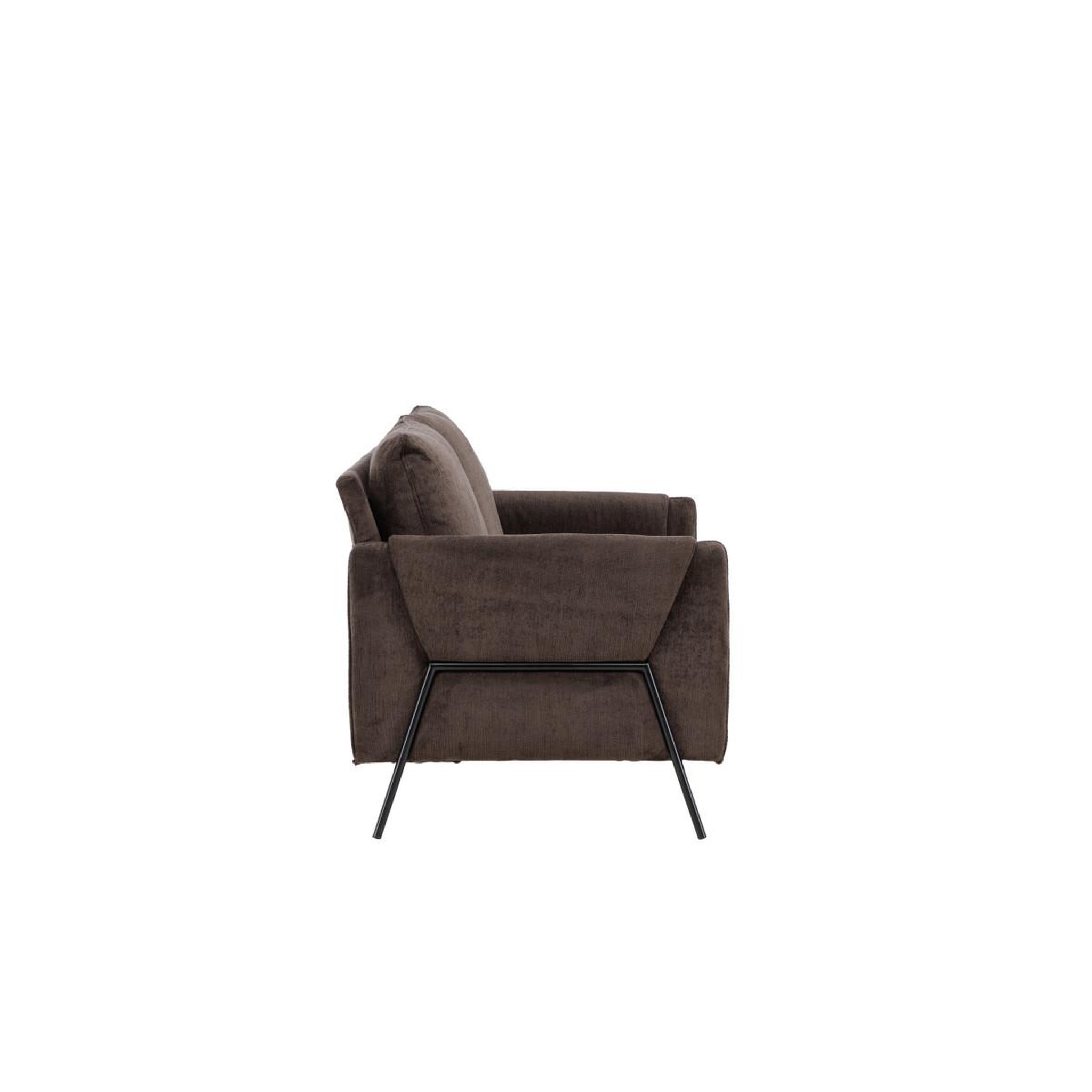 Voir la diapositive 4 : Paris Prix Canapé 2 places design  indigo  165cm brun
