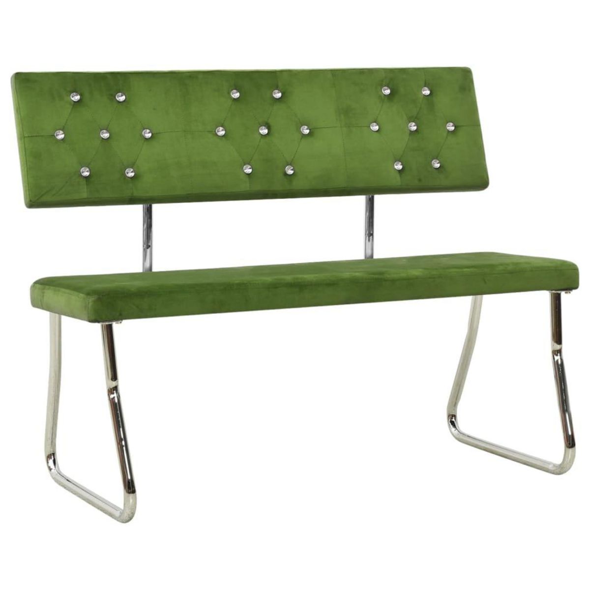 VIDAXL Banc 110 cm Vert clair Velours