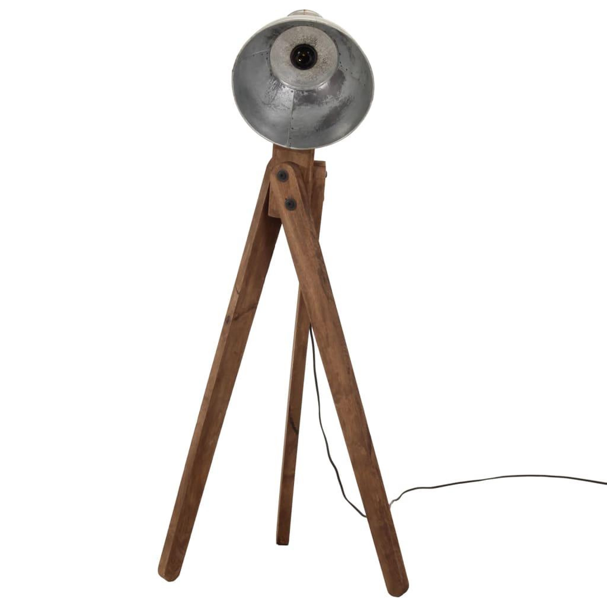 Voir la diapositive 3 : VIDAXL Lampadaire 25 W argent vintage 45x45x120 cm E27