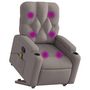 Voir la diapositive 3 : VIDAXL Fauteuil inclinable de massage Taupe Tissu
