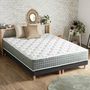 Voir la diapositive 4 : IDLITERIE Ensemble matelas Ressort 7 zones HYGGE + Sommier + couette + oreillers Fabriqué en France