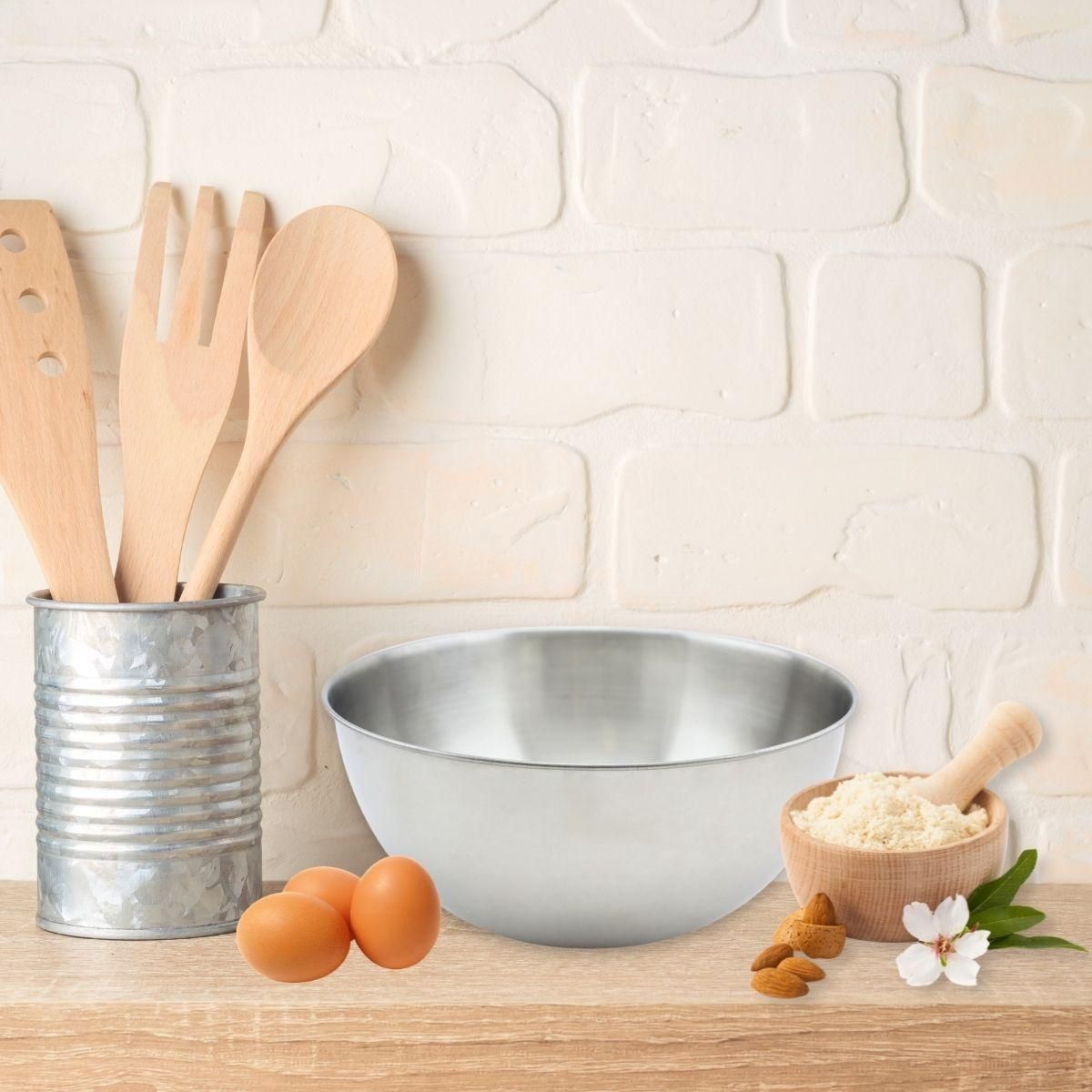 Fackelmann Ensemble de 2 Bols à mixer en inox de 20,5 cm de diamètre Fackelmann Basic