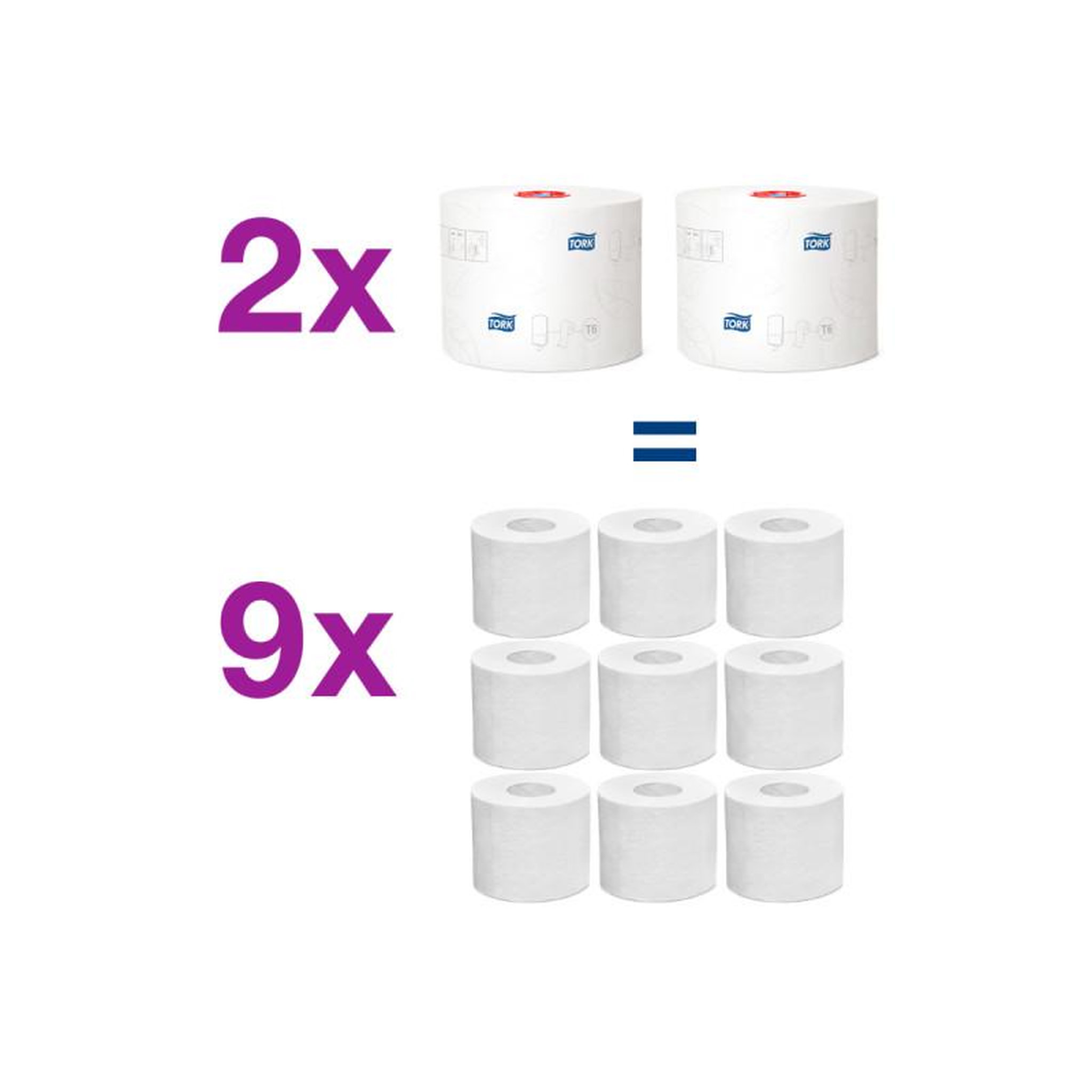 Voir la diapositive 2 : Tork Lot de 27 rouleaux tork papier toilette - qualité supérieure - 127530