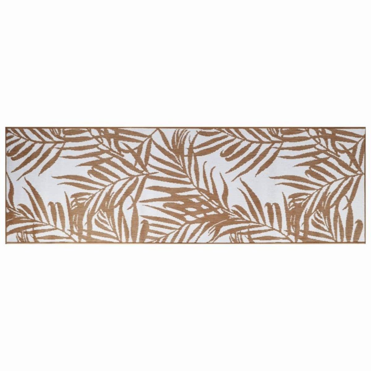 VIDAXL Tapis d'exterieur marron et blanc 80x250 cm design reversible
