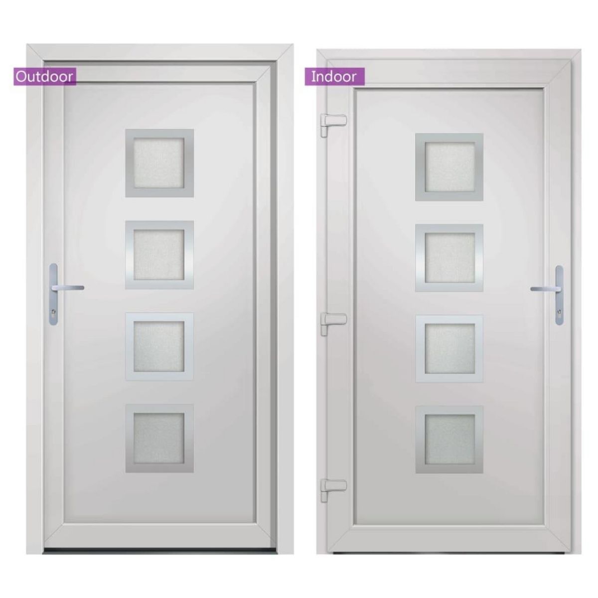 VIDAXL Porte d'entree Blanc 98x200 cm PVC