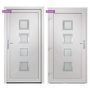 Voir la diapositive 5 : VIDAXL Porte d'entree Blanc 98x200 cm PVC
