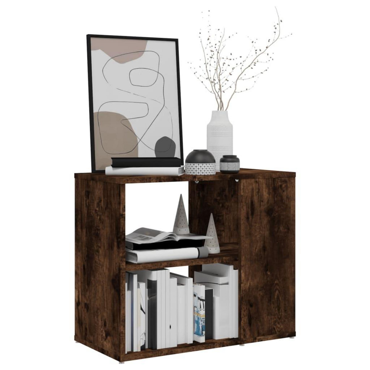 VIDAXL Armoire laterale Chene fume 60x30x50 cm Bois d'ingenierie